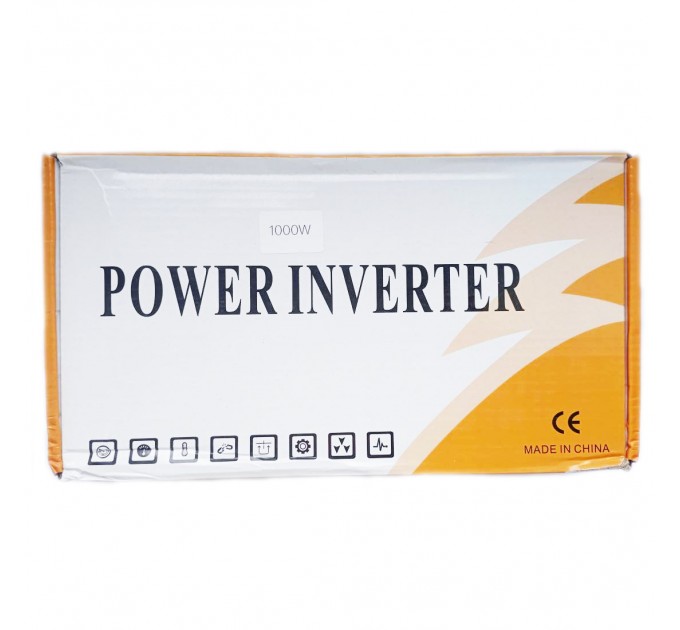 Инвертор Solar Power 1000W 017 12V на 220V (4USB,2розетки,экран,прикуриватель)