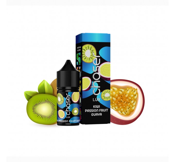 Жидкость для POD систем CHASER Lux Kiwi Passion Fruit Guava 30 мл 50 мг (Маракуйя, киви, гуава)