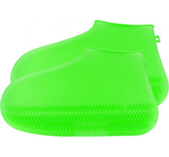 Бахилы на обувь силиконовые от воды и грязи S, Green