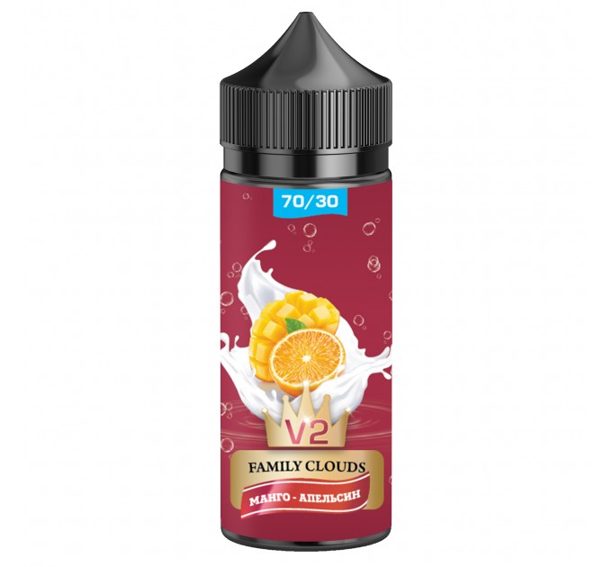 Жидкость для электронных сигарет Family Clouds V2 1.5 мг 100 мл (Манго - апельсин)