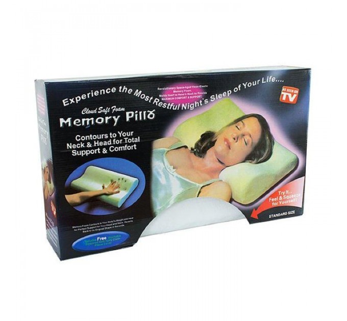 Ортопедическая анатомическая подушка Memory pill с памятью (White)