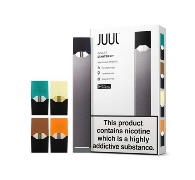 Под-система JUUL Pod Kit 200mAh 0.7ml + 4 картриджа (Silver)