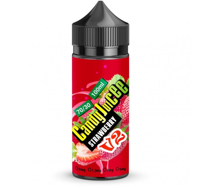 Рідина для електронних сигарет Candy Juicee V2 Strawberry 3 мг 100 мл (Полуниця)