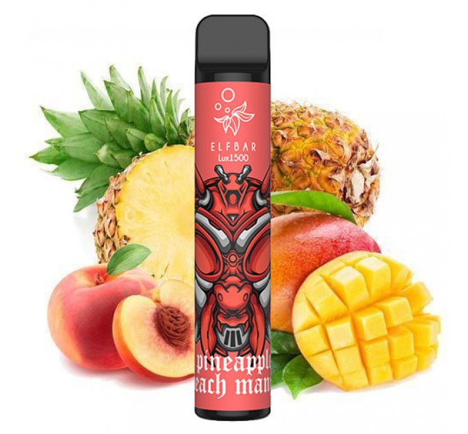 Одноразова електронна сигарета ELF BAR LUX Pod 850mAh 4.8ml 1500 затяжок Kit 20 мг, Pineapple peach Mango