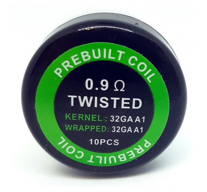 Комплект спіралей PREBUILT Twisted Coil 0.9 10 шт Ом