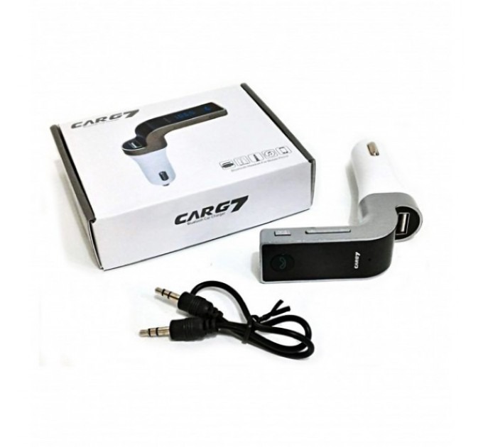 Автомобільний FM-модулятор трансмітер Car G7 (Bluetooth, USB, micro SD, MP3) Silver