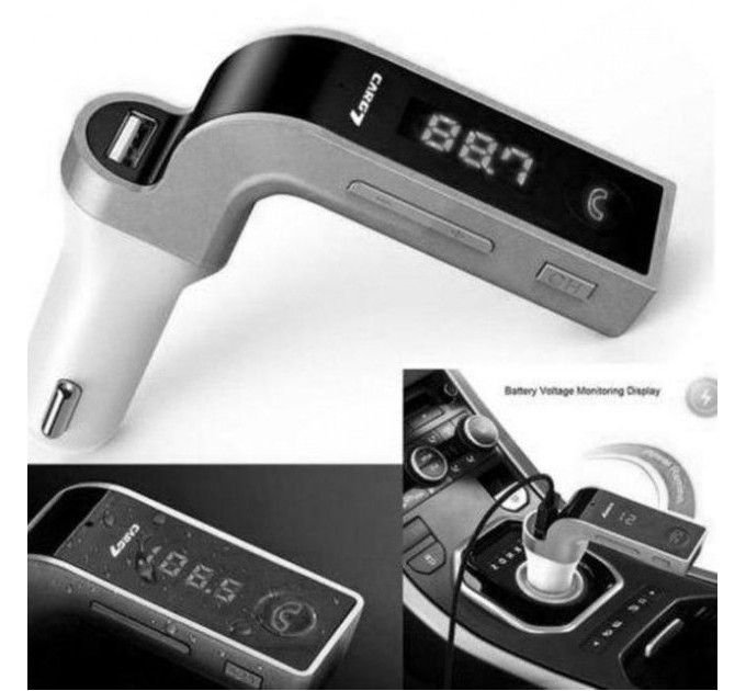 Автомобильный FM-модулятор трансмиттер Car G7 (Bluetooth, USB, micro SD, MP3) Silver