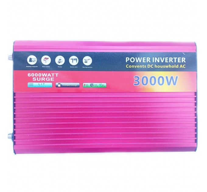 Інвертор Power Inverter 3000W 002 12V-220V (2розетки, 1USB)