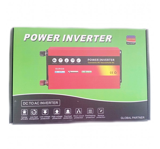 Инвертор Power Inverter 3000W 002 12V-220V (2розетки,1USB)