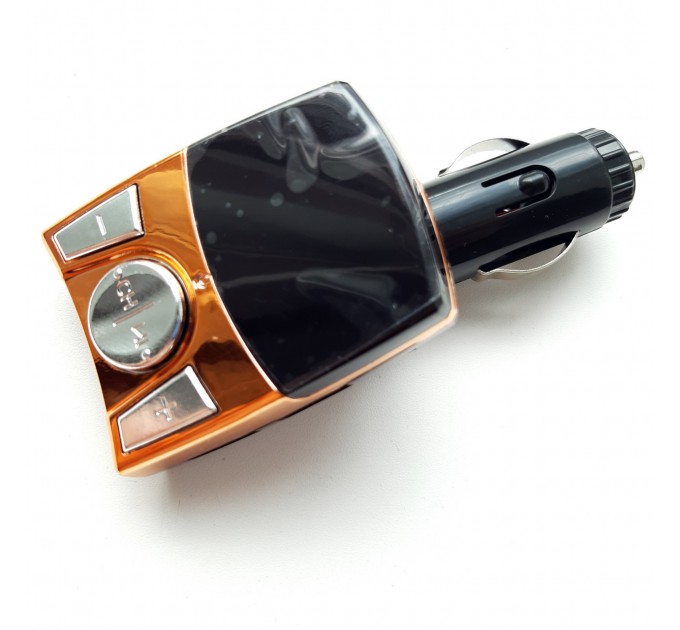 Автомобільний FM модулятор 990 USB/micro SD від прикурювача Orange