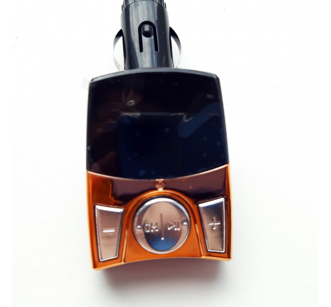 Автомобільний FM модулятор 990 USB/micro SD від прикурювача Orange