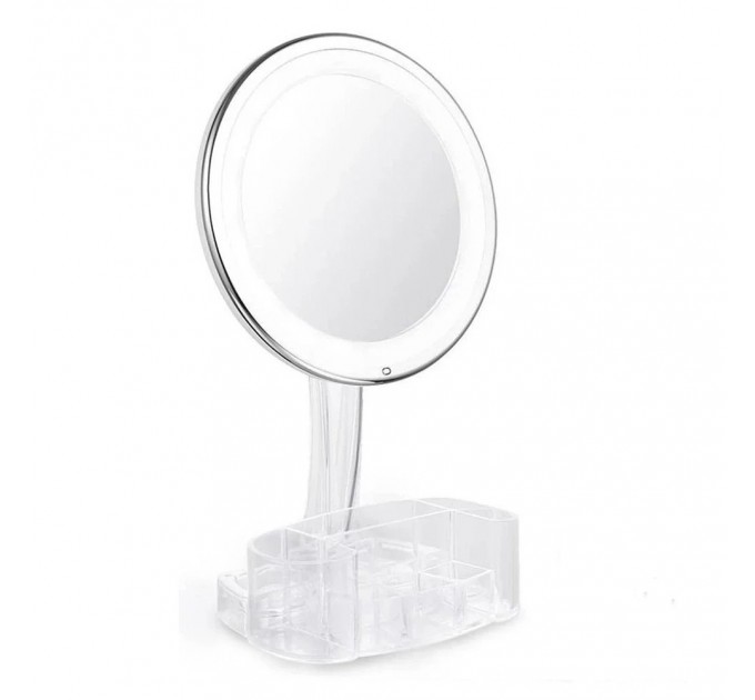 Зеркало с LED подсветкой и органайзером XH-086 (White) 