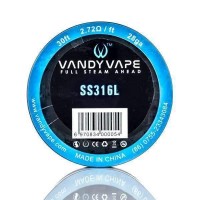 Дріт для спіралі Vandy Vape Resistance Wire Stainless Steel 316L 28GA