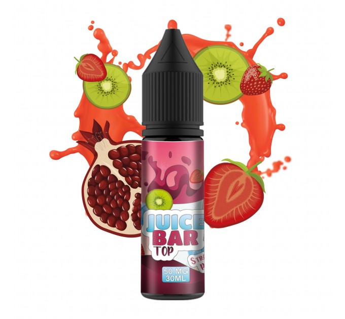 Жидкость для POD систем Flavorlab JUICE BAR TOP Strawberry Kiwi Pomegranate 15 мл 50 мг (Клубника Киви Гранат)