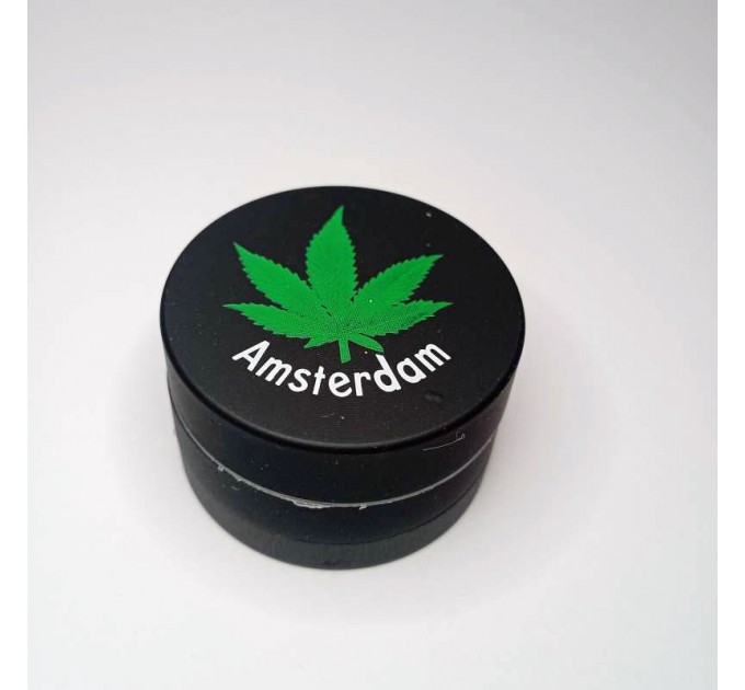 Гриндер для табака Amsterdam HL-205 Amsterdam Конопля (Black)