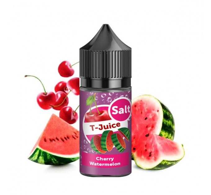 Жидкость для POD систем T-Juice Salt Сherry Watermelon 30 мл 50 мг (Вишня арбуз)