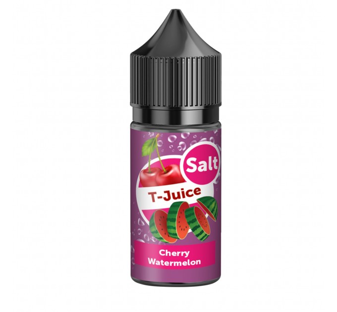 Рідина для систем T-Juice Salt Сherry Watermelon 30 мл 50 мг (Вишня кавун)
