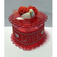 Шкатулка для украшений "Три цветочка" -125599 (Red)