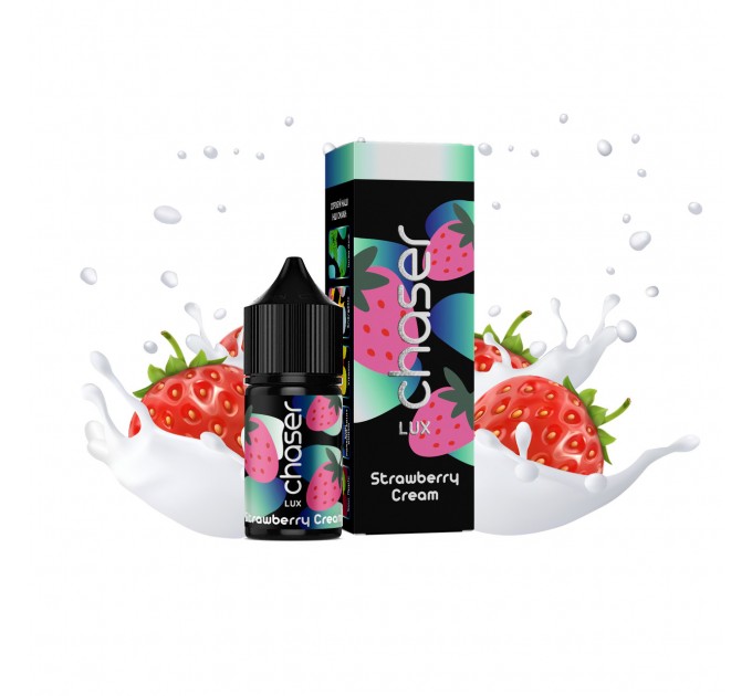 Жидкость для POD систем CHASER Lux Strawberry Cream 30 мл 65 мг (Клубника и крем)