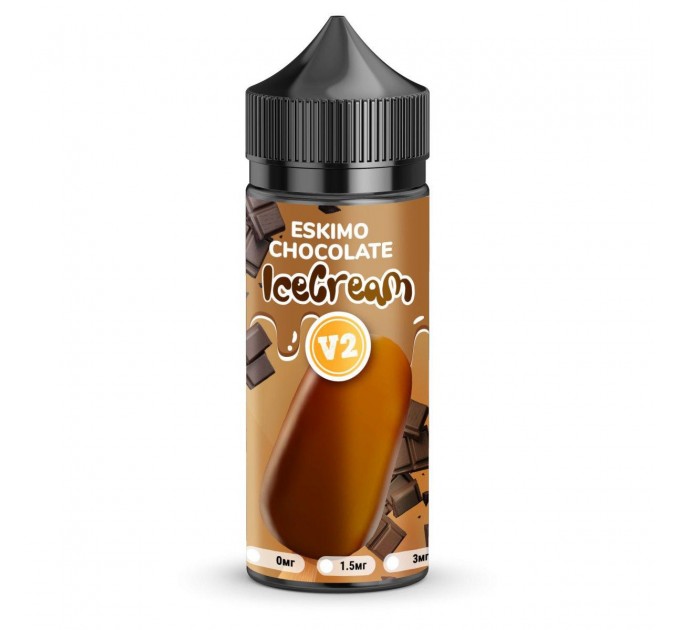 Жидкость для электронных сигарет Ice Cream V2 ESKIMO 3 мг 100 мл (Пломбир в шоколаде)