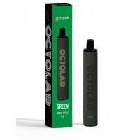Одноразова електронна сигарета Octolab Pod 950mAh 5.5ml 1600 затяжок Kit 50 мг Green - Зелене Яблуко Лід