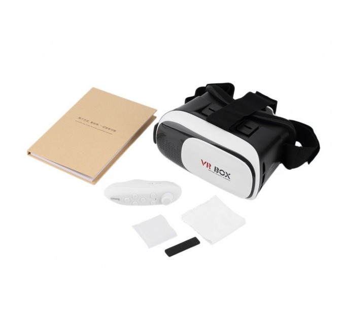Окуляри віртуальної реальності VR BOX з пультом (White Black)