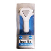 Зарядное устройство Smart Mini автомобильное 4USB 4.1A (White)