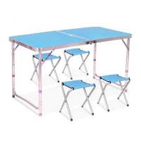 Стіл валіза розкладний зі стільцями Folding Table 13310 (Blue)