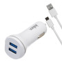 Автомобільне зарядне пристрій inkax CC-12 2USB 2.1A (Білий)