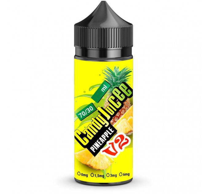 Рідина для електронних сигарет Candy Juicee V2 Pineapple 0 мг 100 мл (Ананас)
