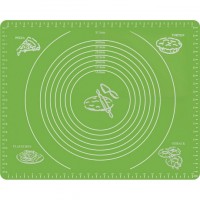 Силіконовий антипригарний килимок для випікання та розкочування тіста 40x30 Зелений