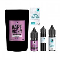Набір для самозамісу Vape Mix Kit 60 мл, 0-3 мг (Raspberry Blueberry)