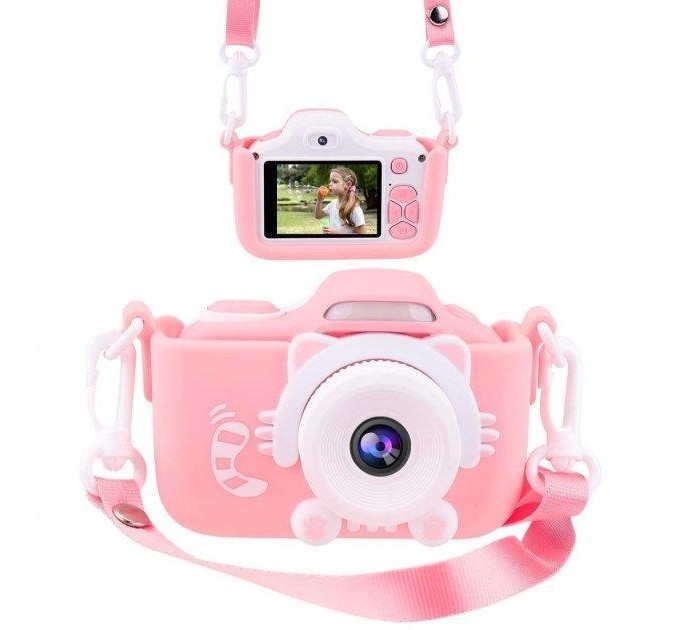 Фотоаппарат детский котик Kidds GM-20 (Pink) 