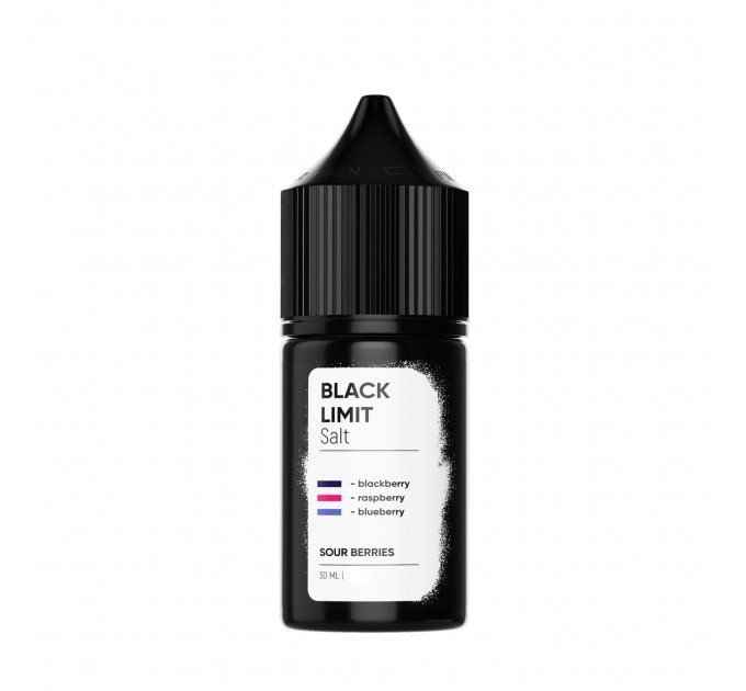 Жидкость для POD систем Black Limit Salt Sour Berries 30 мл 50 мг (Кислый микс ежевики, голубики и малины)