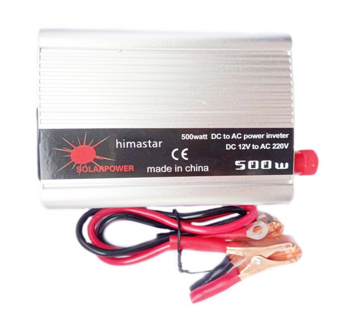 Инвертор Himastar Solar Power 500W 015 с 12V на 220V (1розетка,1USB)