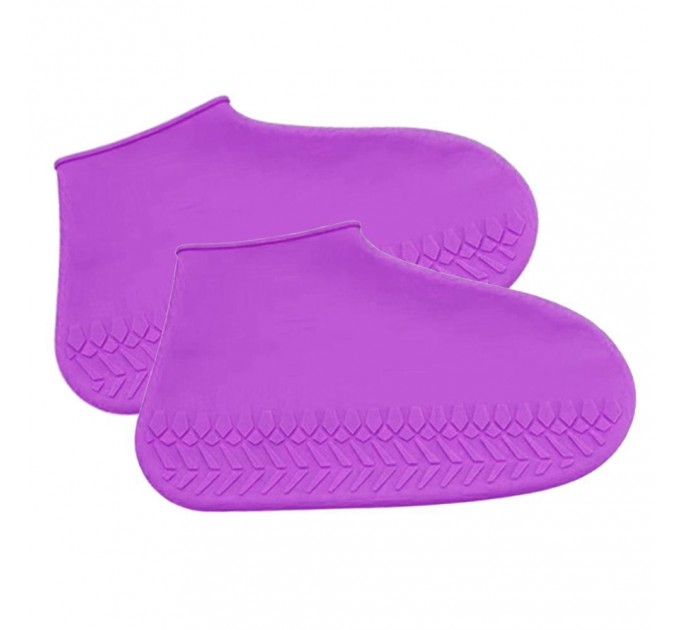 Бахили на взуття силіконові від води та бруду S, Purple