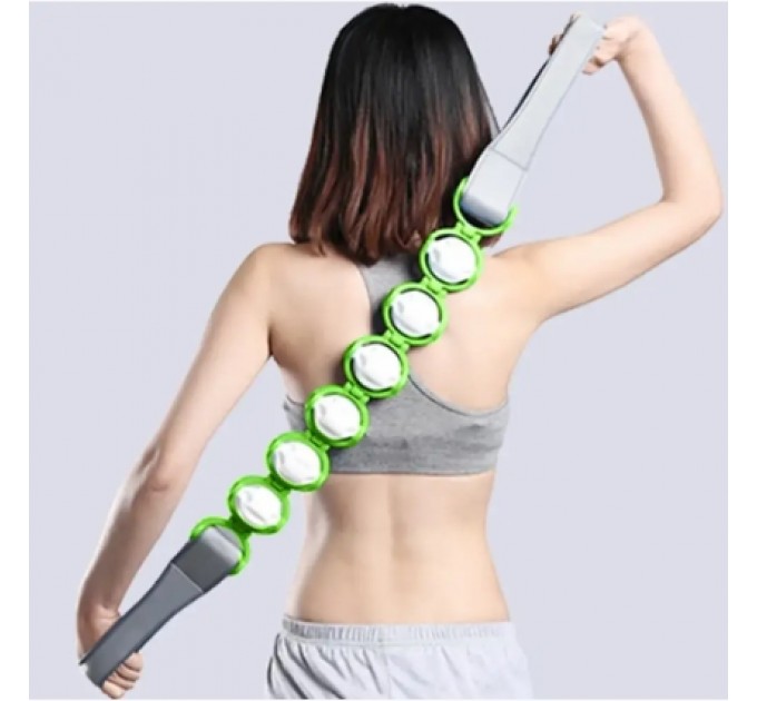 Масажер-стрічка Massage Rope роликовий (White Green)