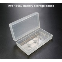Кейс пластиковий для двох акумуляторів 18650 White