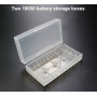 Кейс пластиковий для двох акумуляторів 18650 White