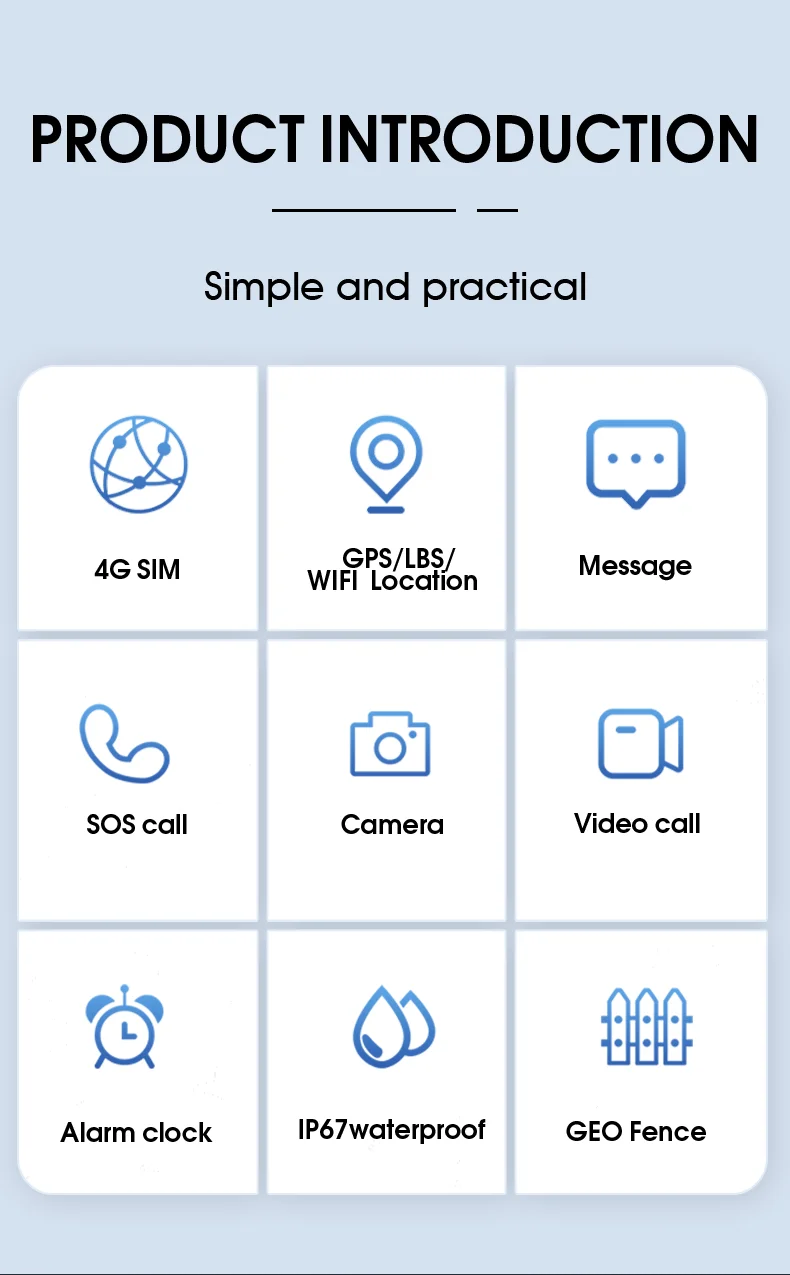 Детские смарт-часы Wonlex CT26 Ultra Small Original компактные часы-телефон с видеозвонком GPS и SIM (Blue) (19145)
