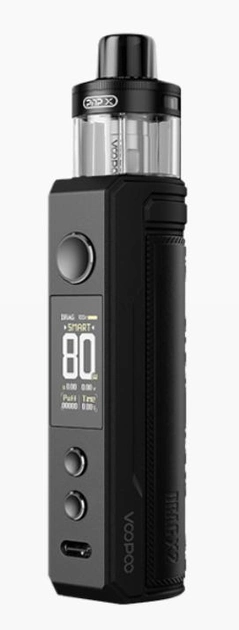 Електронна сигарета VOOPOO Drag X2 80W Pod з картриджем PnP X DTL 5ml Оригінальний комплект (Спрей Чорний) (15857)