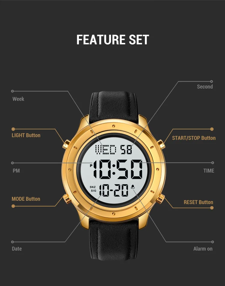 Мужские наручные часы Skmei 1864 Original стальные классические спортивные (Black White steel, 1864SBKWT) (19150)