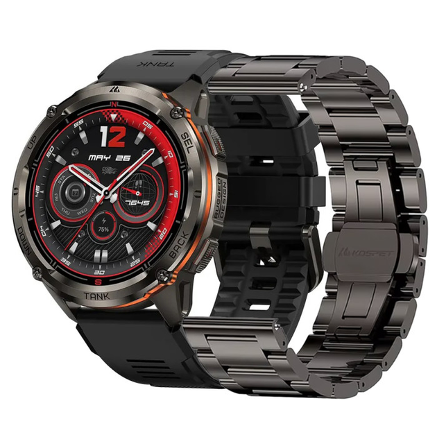 Смарт-часы Kospet Tank T3 Ultra 2 Special Edition Два ремешка Original (Black)