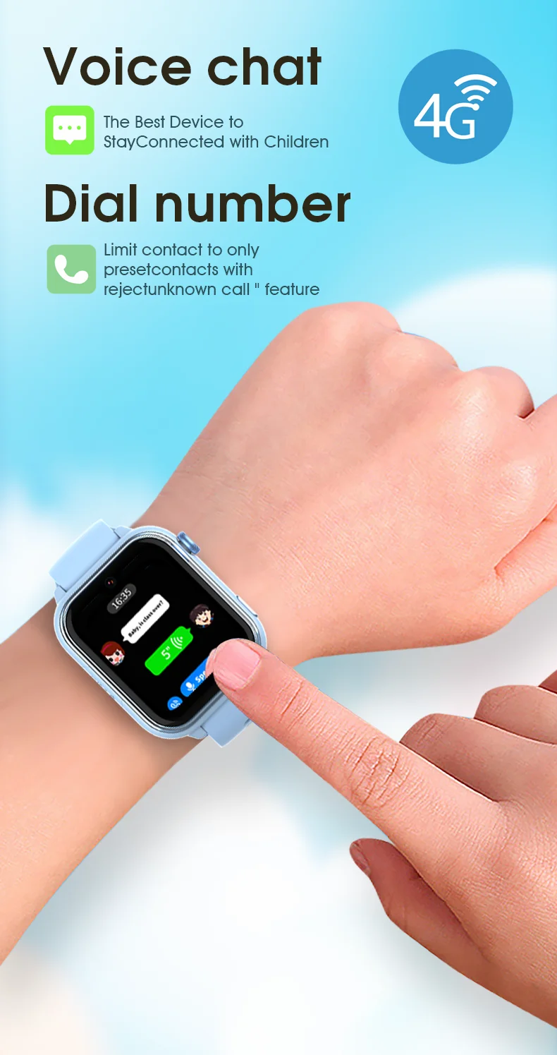 Смарт часы-телефон детские Wonlex KT37 Original с видеозвонком WI-FI GPS SIM-карта (Blue) (18886)