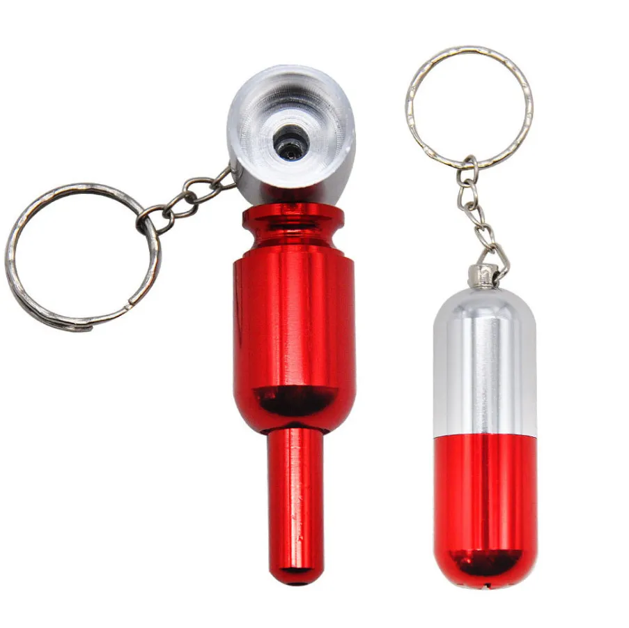 Трубка курительная металлическая HL-195 (Silver Red)