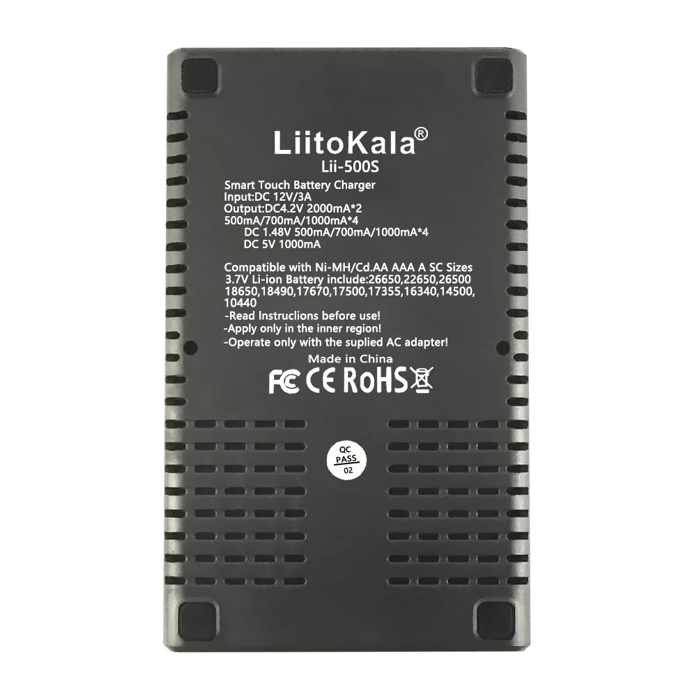 Зарядное устройство LiitoKala Lii-500S для аккумуляторов АА, ААА, 18650, 21700, 26650 Li-ion, Ni-MH, Ni-Cd, LiFePO4 (19414)