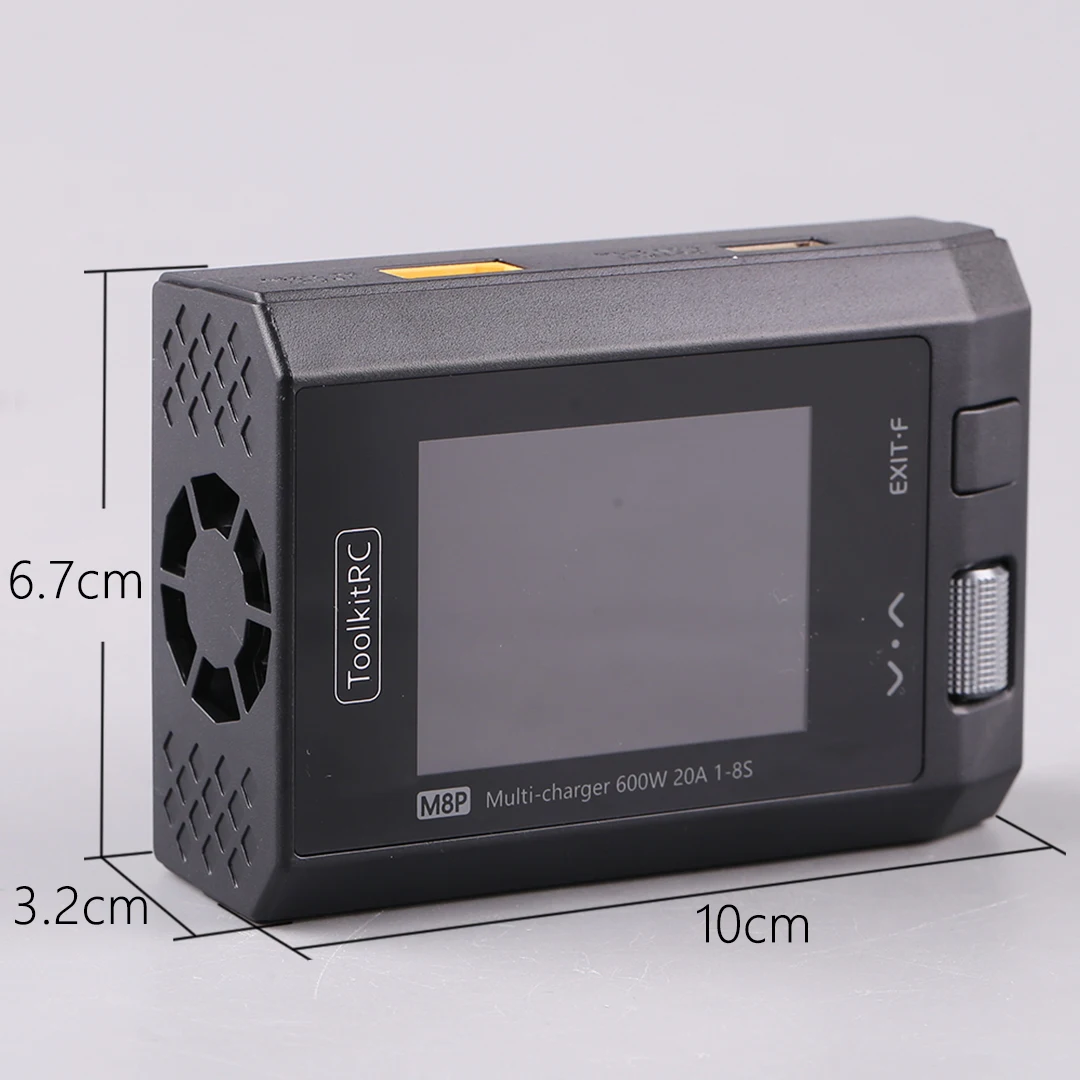 Зарядное устройство ToolkitRC M8P 600W 25А для FPV 1-8S ADP200 ADP100 M6D M7 Q4AC Q6AC (Black) (18760)