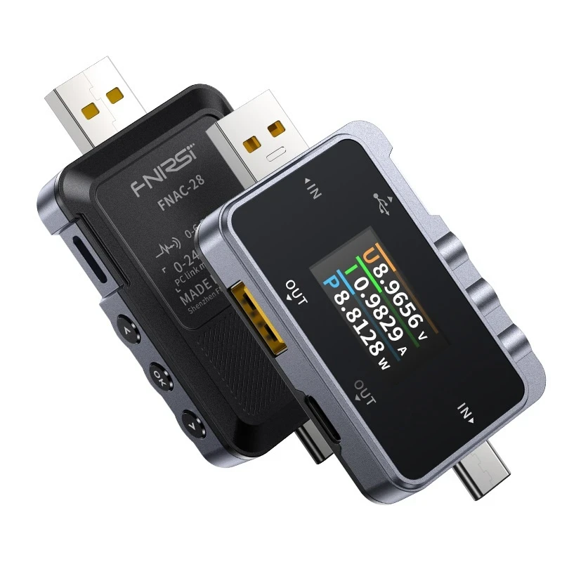 USB тестер анализатор зарядных устройств Fnirsi FNAC-28 внешних аккумуляторов и USB-кабелей (19470)