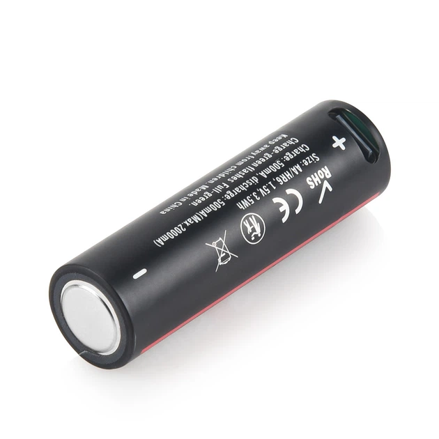 Аккумулятор AA Soshine 1.5V 2330 mAh 3500 mWh с Type-C зарядкой / Батарейка аккумуляторная (18874)