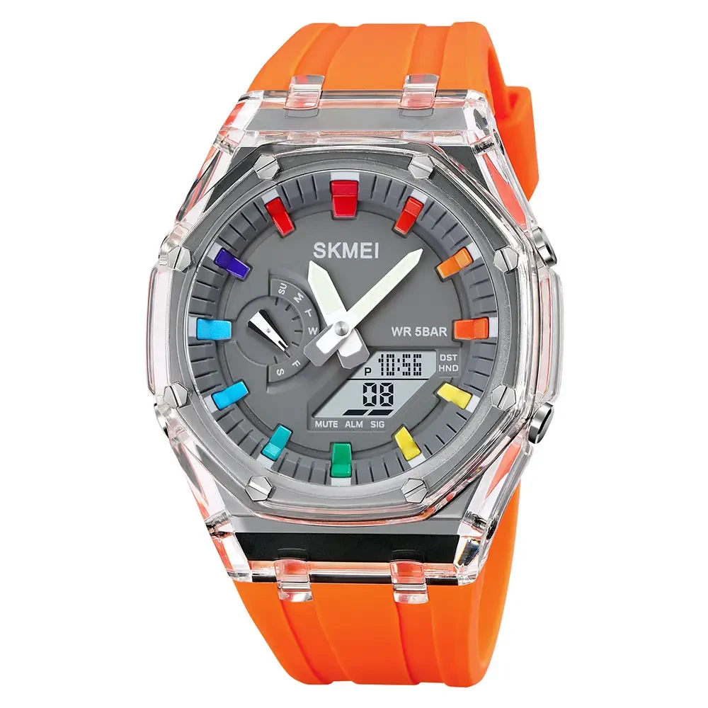 Часы наручные мужские Skmei 2100 (Orange, 2100OG)